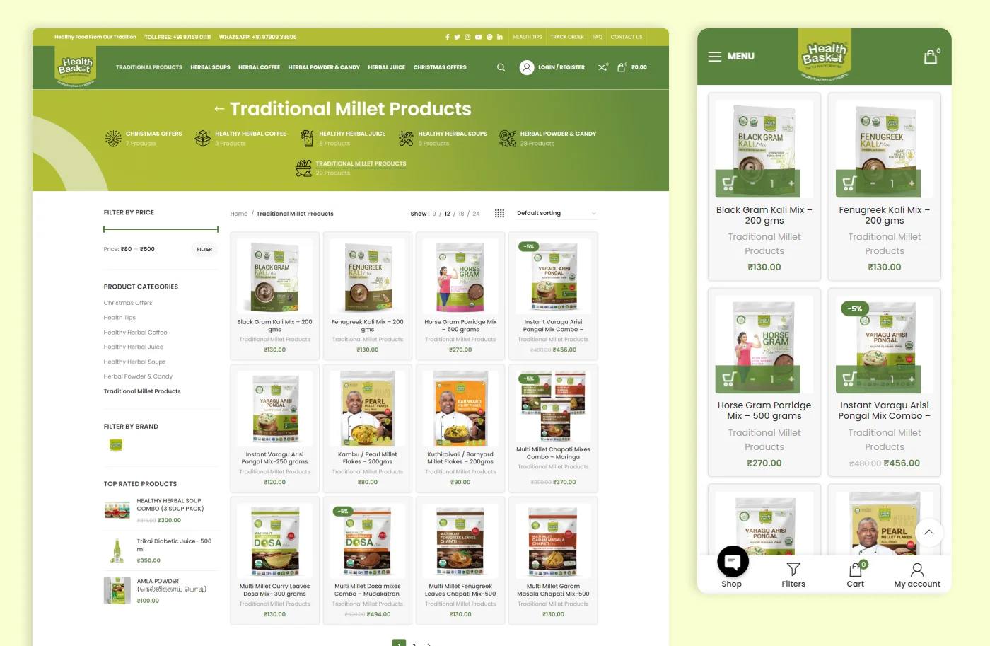 Organic Food Website screenshot 0