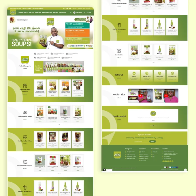 Organic Food Website screenshot 1