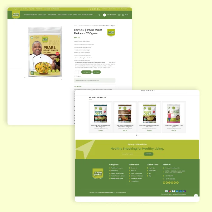 Organic Food Website screenshot 2